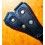 GENUINE 18mm SWISS RIVETS LEATHER STYLE BAND WATCH BRACELET STRAP BLACK COLOR