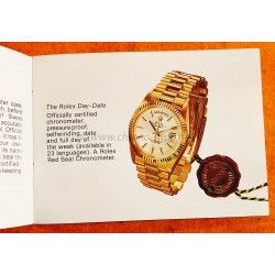 Rolex Oyster Perpetual DayDate 1973 Watch Manual Booklet Day-Date President 1803, 1804, 1806, 1807, 6511, 6611