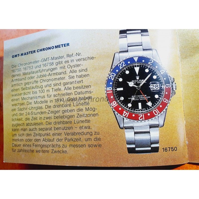 ROLEX VINTAGE COLLECTOR 1984 BOOKLET GMT MASTER