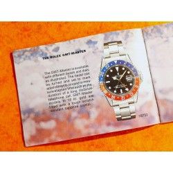 Rolex Vintage Collectible 19811982 GMT-Master 16750,16753,16758 Watch Instruction Booklet Manual