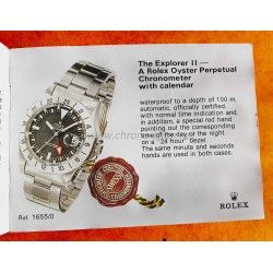 Rolex 1976 Vintage & Rare Genuine Booklet,Manual,Watches Explorer 1016 & Explorer II 1655 Freccione Steve Mcqueen
