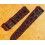 Rolex Bucherer Rare Bracelet 20mm vintage Cuir Crocodile couleur chocolat 20/18mm