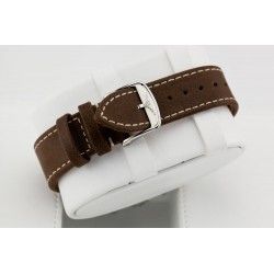 LONGINES New Watch band leather strap steel buckle part ORIGINAL 18 mm / ref. L649.101.658