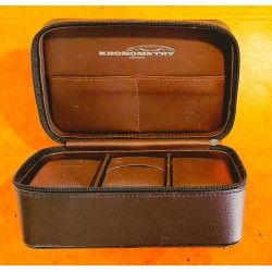 Kronometry1999 Travel mini box storage 3 x watches brown leather style