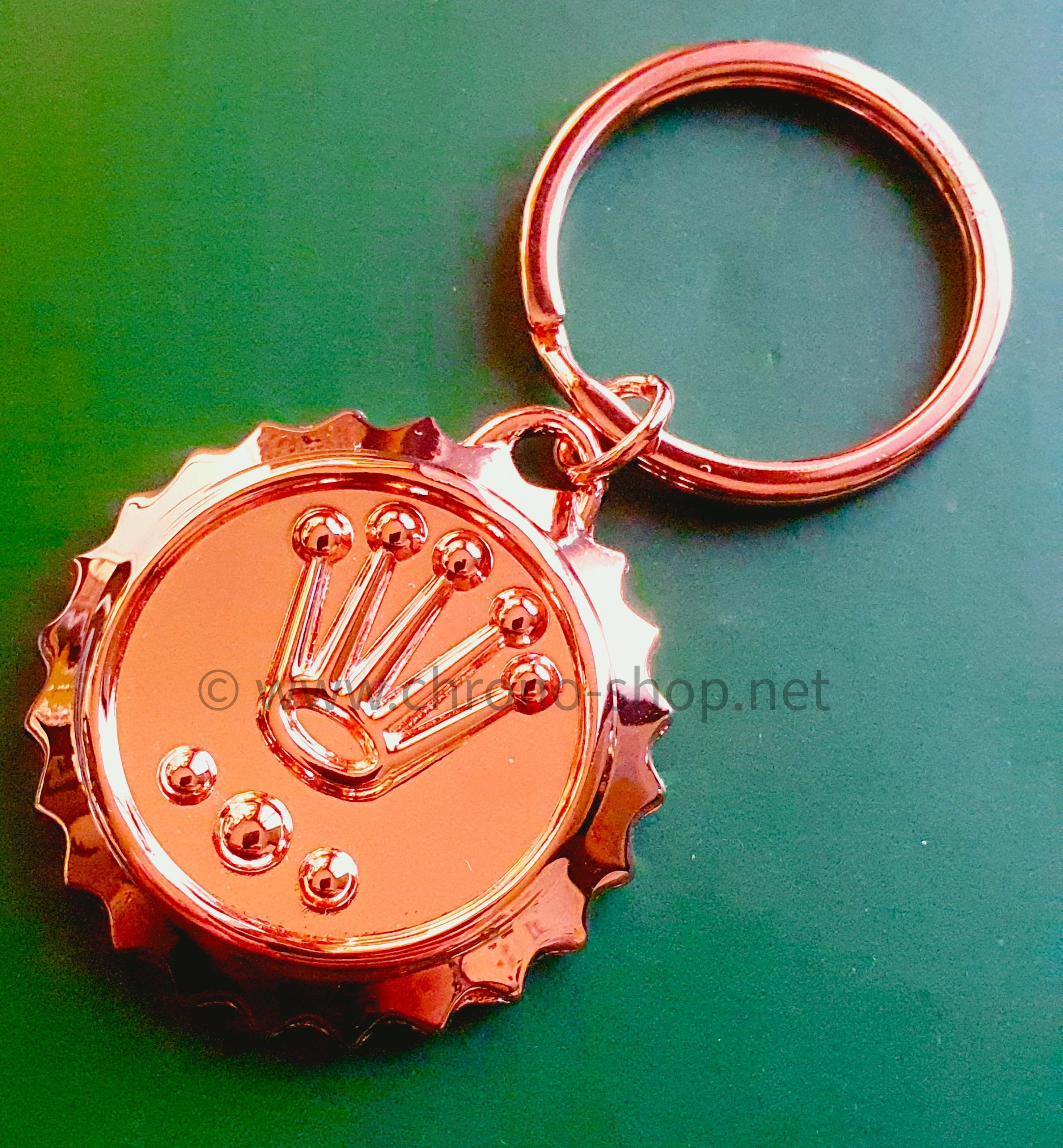 Rolex Collectible Everose Style Triplock Coronet Submariner crown ssteel  key ring, keychain,holder baselworld watch goodies
