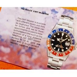 rolex 1981 booklet GMT MASTER 16750