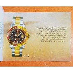 Rolex Vintage Collectible 1984-1985 GMT-Master 16750,16753,1675 GMT II 16760 Watch Instruction Booklet Manual