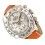 ROLEX ORIGINAL BRACELET MONTRES DAYTONA 16519,116520,116509,116519 CUIR BUFFLE COULEUR ORANGE TABAC 20mm