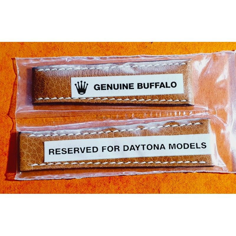 ROLEX GENUINE DAYTONA STRAP BAND BUFFALO LEATHER ORANGE BROWN 20 mm x 16mm ROLEX GENUINE DAYTONA STRAP BAND BUFFALO LEATHER ORANGE BROWN 20 mm x 16mm