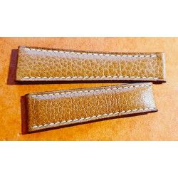 ROLEX GENUINE DAYTONA STRAP BAND BUFFALO LEATHER ORANGE BROWN 20 mm x 16mm