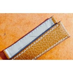 ROLEX GENUINE DAYTONA STRAP BAND BUFFALO LEATHER ORANGE BROWN 20 mm x 16mm