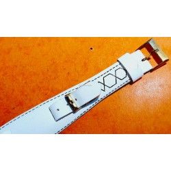 Vintage & Rare 70's SWISS MADE Plastic Bund Strap Bracelet Ladies Watch White color