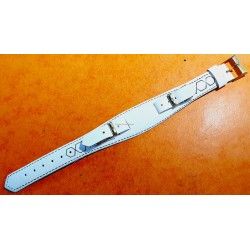 Vintage & Rare 70's SWISS MADE Plastic Bund Strap Bracelet Ladies Watch White color