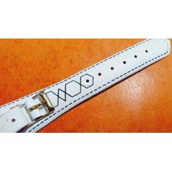 Vintage & Rare 70's SWISS MADE Plastic Bund Strap Bracelet Ladies Watch White color