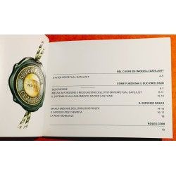 Rolex Authentic Instructions Manual Italian Booklet 2016 DATEJUST 116200,116201,116203,116208