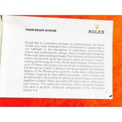 ROLEX 1990 AUTHENTIC ROLEX INSTRUCTION BOOKLET OYSTER ENGLISH EDITION WRISTWATCHES, DATEJUST, SUBMARINER, GMT, DAYTONA