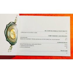 Rolex 2018 Original Italian Rolex YACHTMASTER 116622,116680 Booklet, advertising, green manual