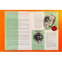 ROLEX 1961 GMT MASTER 1675, 1675 pcg, cornino COLLECTIBLE VINTAGE ANTIQUE ITALIAN BROCHURE BOOKLET LIBRETTO OLD GMT