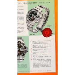 ROLEX 1961 GMT MASTER 1675, 1675 pcg, cornino COLLECTIBLE VINTAGE ANTIQUE ITALIAN BROCHURE BOOKLET LIBRETTO OLD GMT