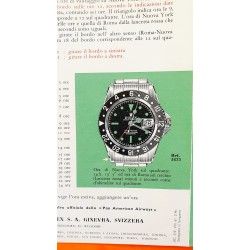 ROLEX 1961 GMT MASTER 1675, 1675 pcg, cornino COLLECTIBLE VINTAGE ANTIQUE ITALIAN BROCHURE BOOKLET LIBRETTO OLD GMT