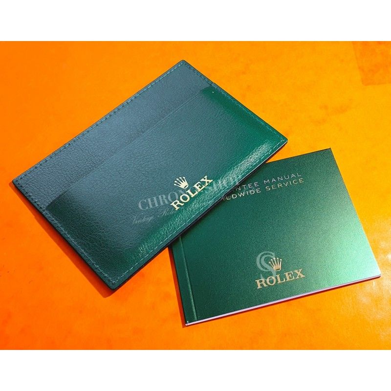 Original Vintage Rolex Booklet Manual Papers Holder Green Leather