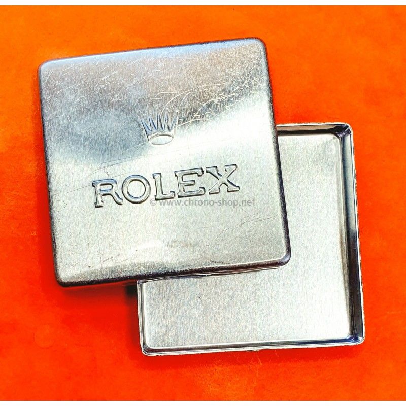 ROLEX Vintage Accessoire montre Boite métallique fourniture horlogère Cadran, aiguilles, inserts, années 50 aluminium