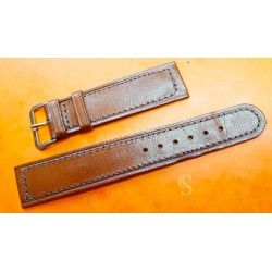 VINTAGE WATCH STRAP LEATHER TOBACCO COLOR BAND BRACELET 19mm WATCHES WITH BUCKLE