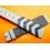 VINTAGE WATCH STRAP 18mm EXOTIC LEATHER grey black colors crossed BAND BRACELET WATCHES