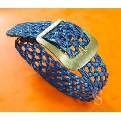 VINTAGE 70's BRAIDED RETRO STYLE WATCH STRAP DARK BROWN COLOR 16mm