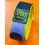 BRACELET 25mm VINTAGE 80's DE MONTRES SCRATCH VELCRO AJUSTABLE SPORT 20mm JAUNE & NOIRE
