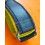 BRACELET 25mm VINTAGE 80's DE MONTRES SCRATCH VELCRO AJUSTABLE SPORT 20mm JAUNE & NOIRE