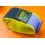 BRACELET 25mm VINTAGE 80's DE MONTRES SCRATCH VELCRO AJUSTABLE SPORT 20mm JAUNE & NOIRE