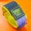 BRACELET 25mm VINTAGE 80's DE MONTRES SCRATCH VELCRO AJUSTABLE SPORT 20mm JAUNE & NOIRE