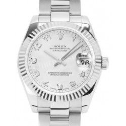 Rolex Rare Complet handset white gold batons Ladies DATEJUST 31mm 178274 watches
