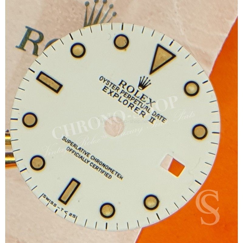 Rolex Vintage cream 1993 16550,16570 Oyster Perpetual Date Explorer II watch tritium Dial cal 3085 Rolex Vintage cream 1993 16550,16570 Oyster Perpetual Date Explorer II watch tritium Dial cal 3085