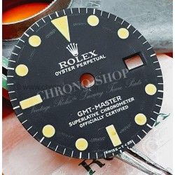 Rolex Vintage Ø27mm GMT Master 1675 index Tritium Matte Black Mark IV watch Dial model 1675, Cal auto.1575, 1565