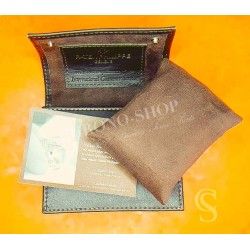 Genuine PATEK PHILIPPE Dark Brown Leather Travel Watch Pouch Case Storage Nautilus, Calatravas watches