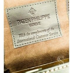 Genuine PATEK PHILIPPE Dark Brown Leather Travel Watch Pouch Case Storage Nautilus, Calatravas watches