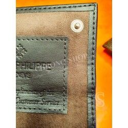 Genuine PATEK PHILIPPE Dark Brown Leather Travel Watch Pouch Case Storage Nautilus, Calatravas watches
