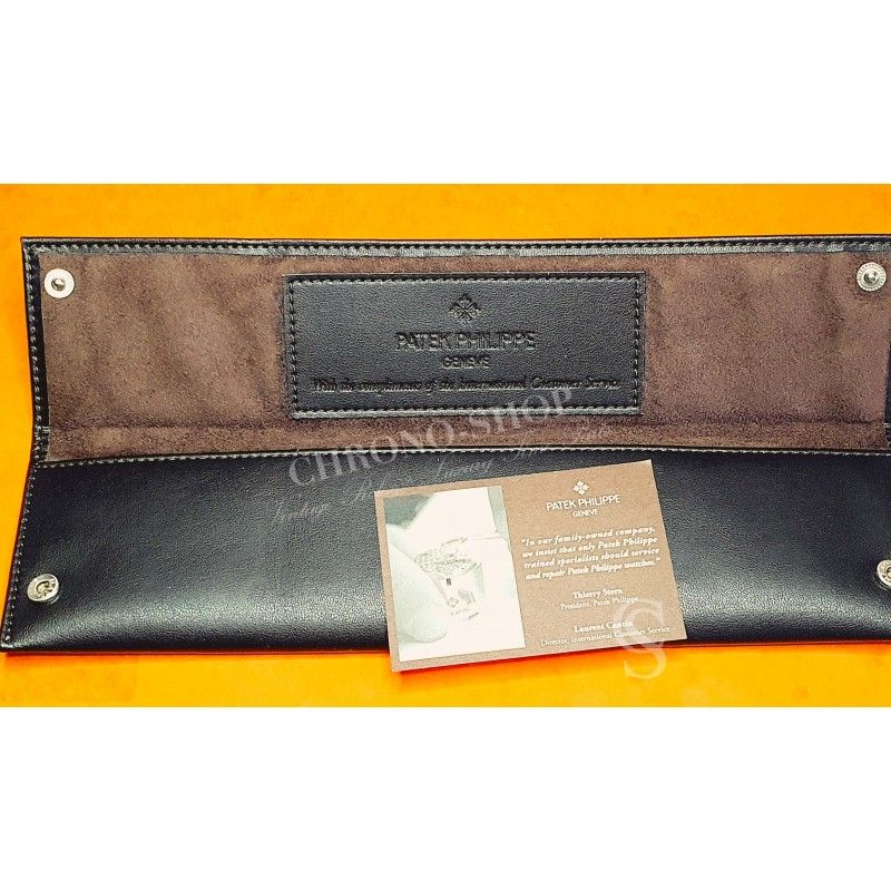 Genuine PATEK PHILIPPE Brown Leather Travel Watch Pouch Case