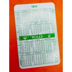 Rolex Goodie accessorie vintage Calendar card, calendario Wristwatches all models Date year Circa 1974-1975
