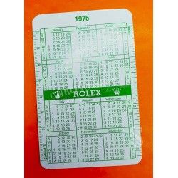 Rolex Goodie accessorie vintage Calendar card, calendario Wristwatches all models Date year Circa 1974-1975