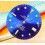 Rolex trés rare Vintage Cadran bleu royal Tritium Nipples montres or jaune 1680-8 Submariner Date