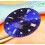 Rolex trés rare Vintage Cadran bleu royal Tritium Nipples montres or jaune 1680-8 Submariner Date
