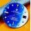 Rolex trés rare Vintage Cadran bleu royal Tritium Nipples montres or jaune 1680-8 Submariner Date