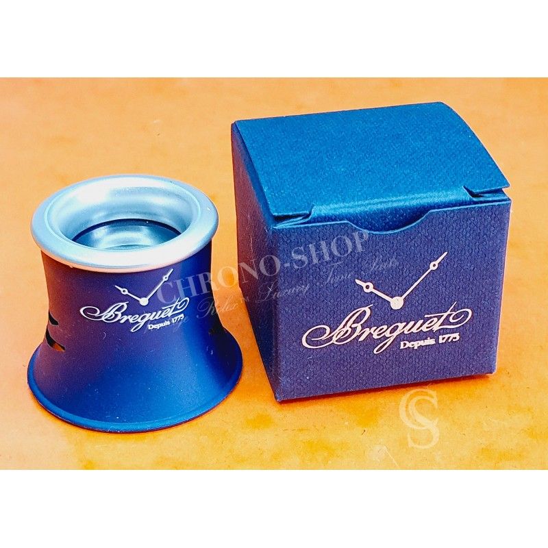 BREGUET Rare loupe Rubber Blue Plastic unused glasses lens magnifying glass Box BREGUET Rare loupe Rubber Blue Plastic unused glasses lens magnifying glass Box