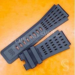 BELL & ROSS GENUINE BLACK COLOR RUBBER WATCH STRAP BRACELET FACTORY 24mm BR-X1,BR 01,BR 03