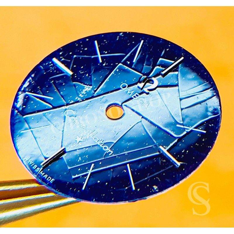 Omega Cadran Constellation Dames 18mm Spider montres vintages dames Couleur bleu SWISS MADE