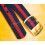 VINTAGE 70's RARE BRACELET NATO DAMES 10mm BICOLOR ROUGE & NOIR