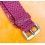 VINTAGE 70's RARE BRACELET NATO PERLON DAMES 10mm ROUGE CERISE